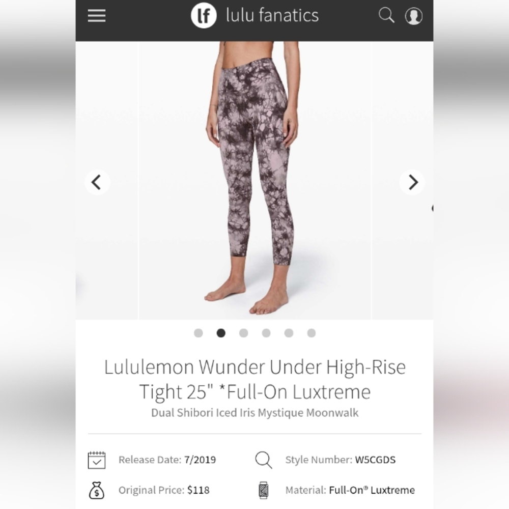 Lululemon Wunder Under HR Tight 25"